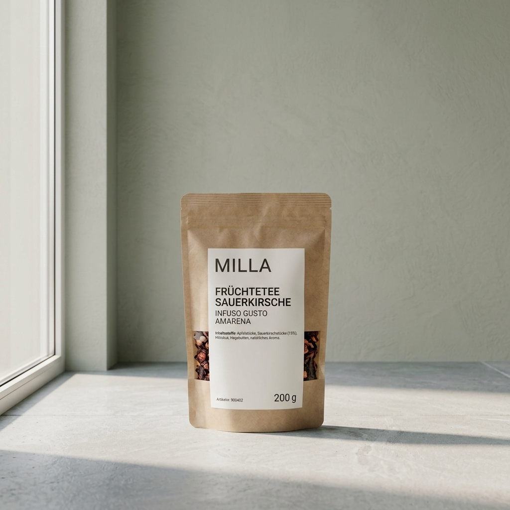 MILLA Früchtetee Sauerkirsche 200 g Standbodenbeutel