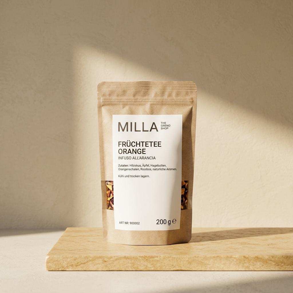 MILLA Früchtetee Orange 200 g Standbodenbeutel